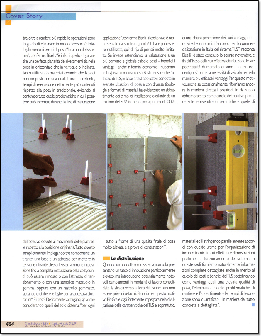 Specializzata magazine, stone, tile, marble, lippage free, tuscan leveling system